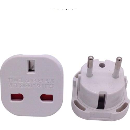 1pc Universal Travel UK To EU Adapter Socket High Quality Black Plug Adapter 10A/16A 240V