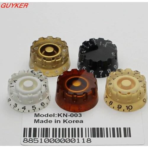 1 Pcs High quality speed control knob embossed amber serrated electric guitar knob in five colors