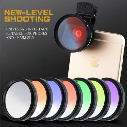 37mm Round Camera Lens with Clip Gray Gradient Filter Graduated Neutral Density Filter For SLR Camera Mobile Phones Accessories