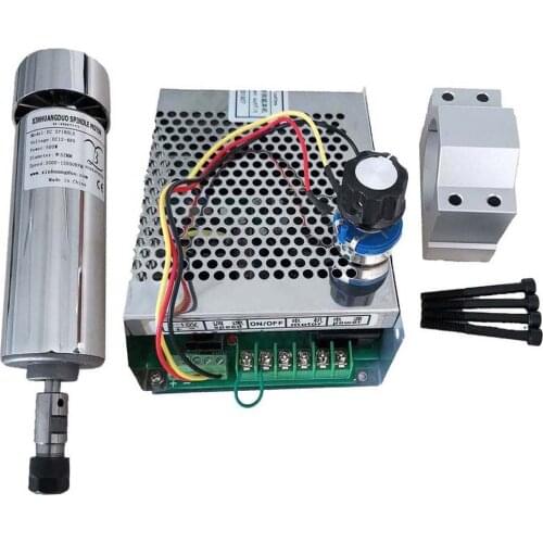 500w Air cooled spindle Motor + 52mm clamps + Power Supply speed governo CNC 0.5kw DC brush motor For Engraving