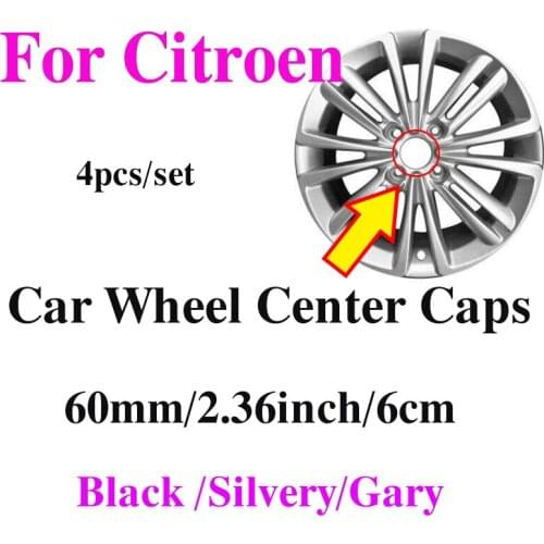 60mm 2.36inch Auto Car Rims Wheel Hub Center Covers Auto Car Logo Badge 4pcs Chrome for PicassoC2/C3/C4C5/C6/C8/DS3/DS4/DS5/Nemo