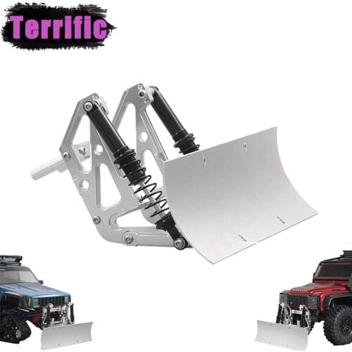RC Car Metal Blade Snow Plow Snow Shovel for 1/10 RC Crawler Traxxas TRX4 TRX6 Axial SCX10 90046 03007 RGT 86100 Upgrade Parts