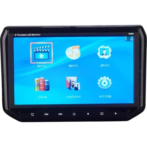 800*480 Resolution Screen Car Pillow Monitor Support 1 Video Input Car Headrest Monitor