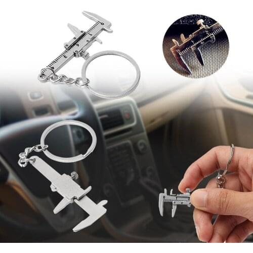 Keyring High Quality Metal Keychains Pendant Fashion Jewelry Interior Accessories Car Key Rings Vernier Caliper Car-styling