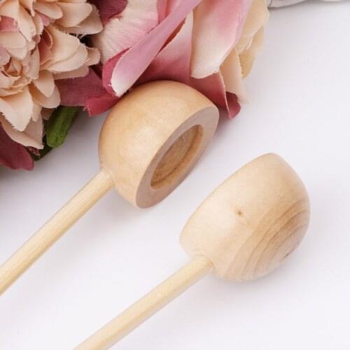 H7JC Wooden Body Massage Hammer tool Dual Hemisphere Heads Massager