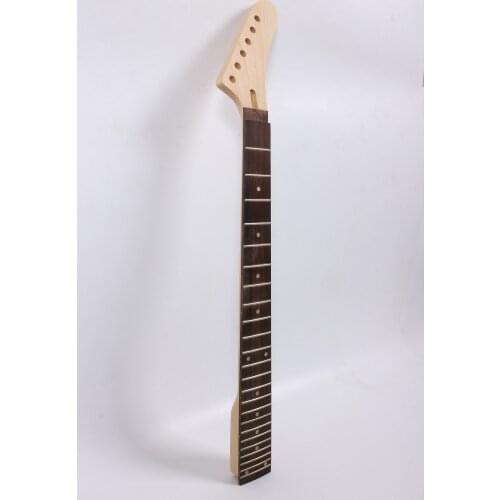25.5 648 mm 24 fret electric guitar neck unfinished maple make and rosewood fingerboard