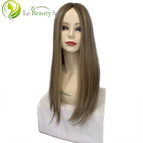 Le Beauty Hair Jewish Wig Kosher Wigs 8*8 Silk Toppers Light Color European Virgin Hair Sheitel Free shipping for Women