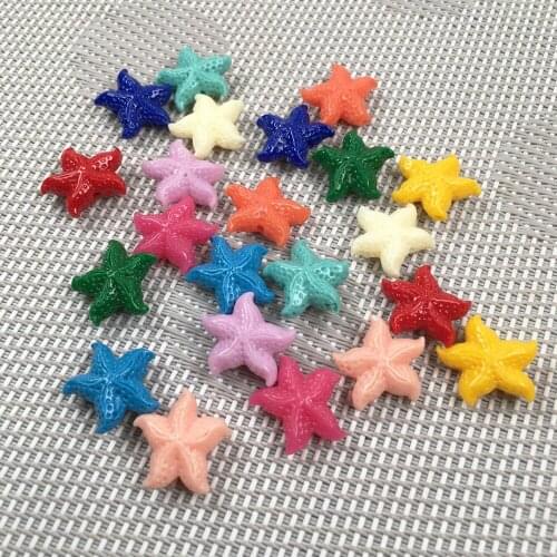 Synthetic Coral engraving Star shape Punch loose beads isolation bead for Jewelry making DIY necklace bracelet accessories