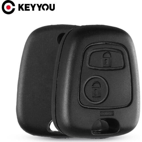 KEYYOU 20x 2 Button For Citroen C1 C2 C3 C4 XSARA Picasso For Peugeot 307 107 207 407 Remote Key Car Key Fob Case Shell Cover