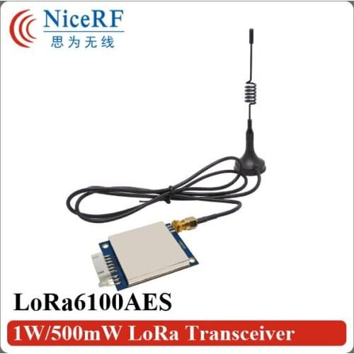 2PCS Lora6100 AES-1W AES encrypted LORA Wireless Transceiver Data Transmission Module kit SX1276/SX1278 1W