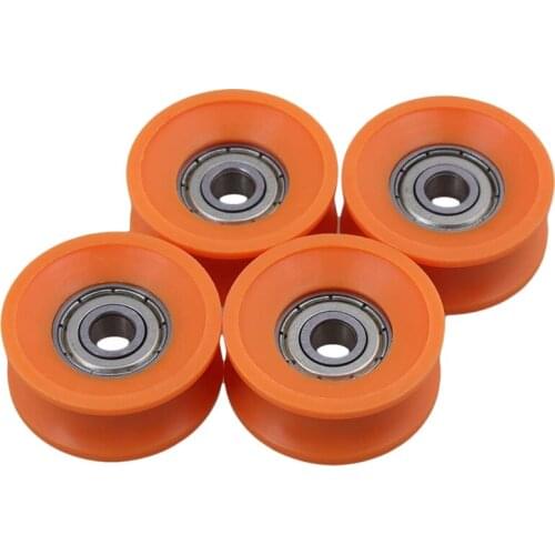 HOT 4Pcs 6X30X13mm Plastic Coated Sealed Bearings Steel 606ZZ Deep U Groove Guide Pulley Rail Ball Rolling Bearing Wheel