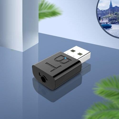 Small BT USB Bluetooth 5.0 Adapter 3.5mm AUX Audio Receiver Transmitter Wireless Dongle For Car TV Speaker Bluetooth Adapter