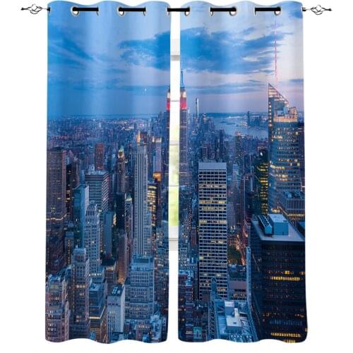 Manhattan City Landscape Curtain for Living Room Kids Room Decoration Bedroom Curtain Window Treatment Drapes