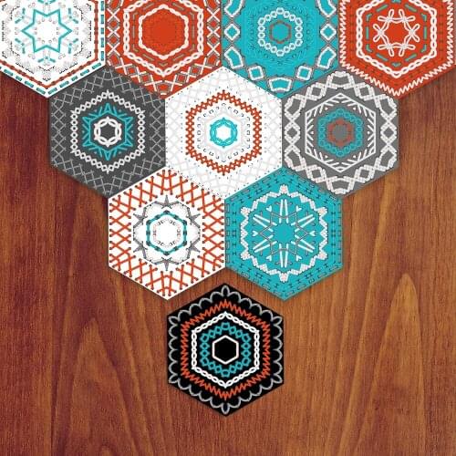 Alwayspon Fashion Self adhesive decorative floor Sticker Anti Slip waterproof DIY decorative tile