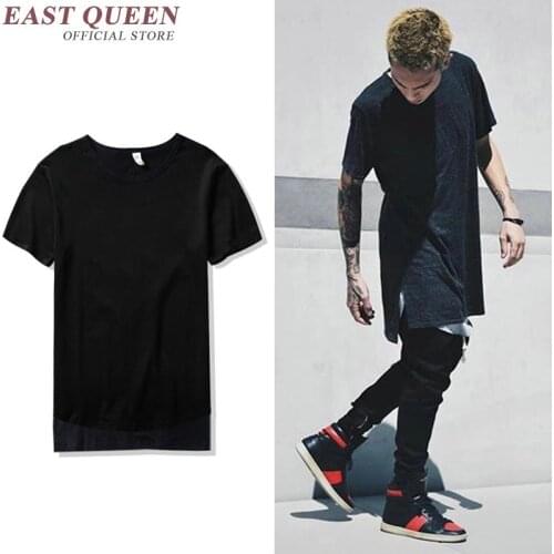Extra long tee shirts for men hip hop extra long shirts for men street dance clothing mens extra long t shirts AA2315 Y