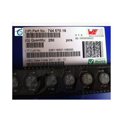 WE manufacturers fixed value inductor 74457018 SMD 5022XL 1.8UH 13A silk WE1R8