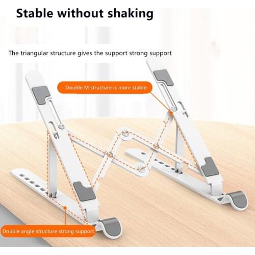 Non-slip Hollowed Cooling Laptop Stand For MacBook Pro Adjustable Stand Bracket Laptop ABS Holder For Notebook Mobile Phone