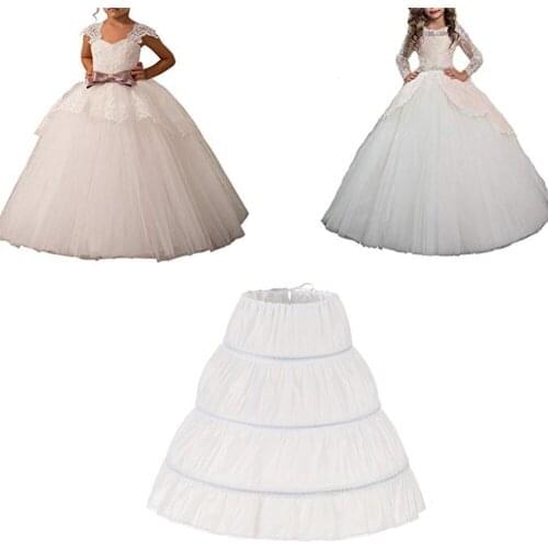 New A-line 3 Hoops Children Kid Dress Bridal Petticoat Crinoline Underskirt Wedding Accessories For Flower Girl Dress