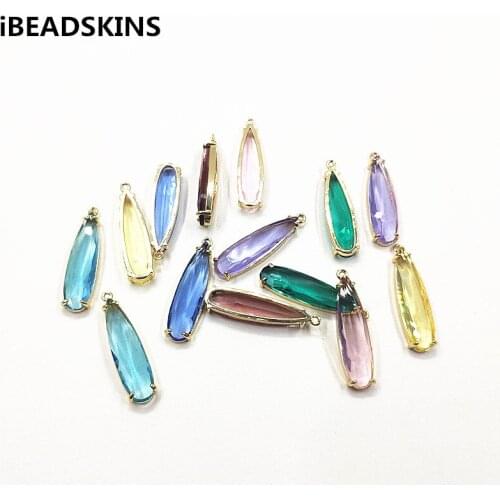 New arrival! 33x9mm 30pcs Copper with Crystal Drops charm/Connectors for earrings accessories,Earring parts,jewelry making DIY