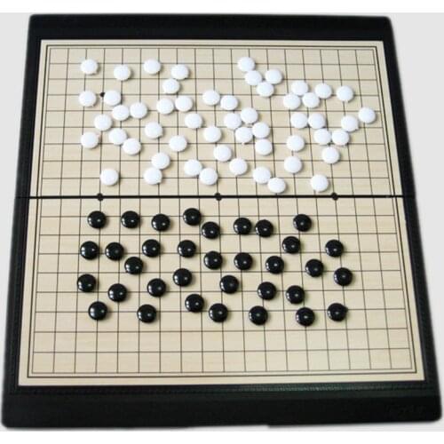 New Foldable Chess Games Go Game Chinese Old Board Game Weiqi Checkers Magnetic Go Chess Set Magnetic Game Toy Gifts Plastic
