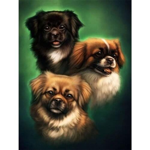 Bernese Mountain Dog Diy Full Square Drill Diamond Painting Animal Diamond Mosaic Three Dogs Diamond Embroidery Hobbies Crafts