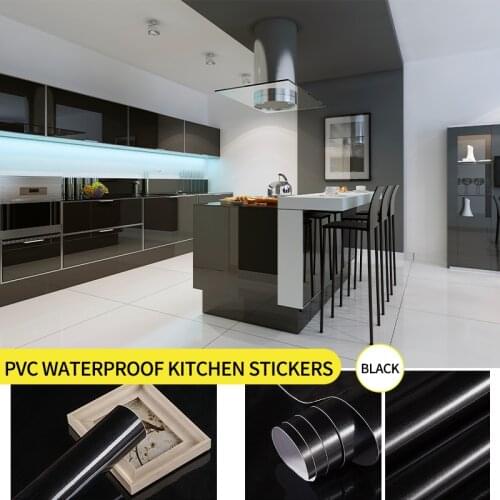 3M Solid Color Waterproof Wallpaper Decorative Film PVC Self adhesive Wall Sticker Furniture Renovation Kitchen Cabinet Stickers
