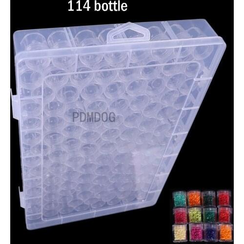 PDMDOG 5d Diamond Painting Tools Kits with Storage Box for Diamond Embroidery Accessories 114 Grids Beads Storage Container