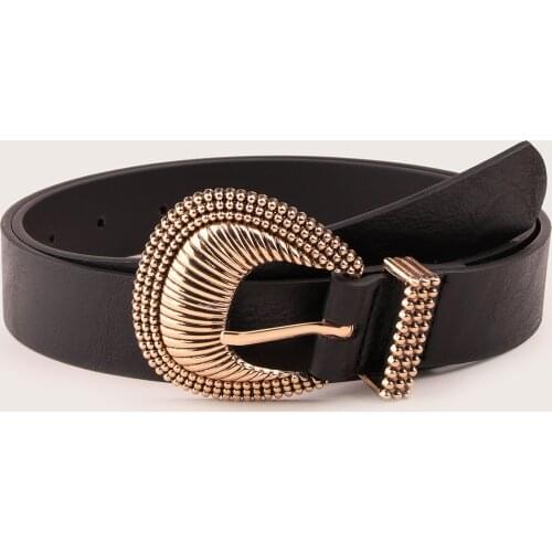 Stylish Women Retro Caving Pin Buckle Belts High Quality Luxury Thin Leather Waist Belt Designer Belts For Jeans Dress Tops