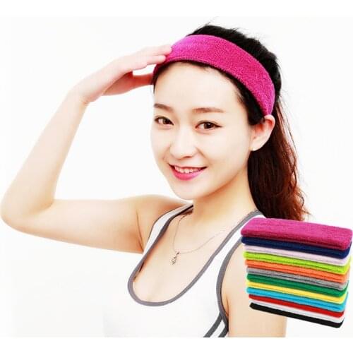 Sports Basketball Headband Sweatband Cotton Head Sweat Women Men Hair Band Brace Headscarf Fitness Gym Yoga Football Tennis