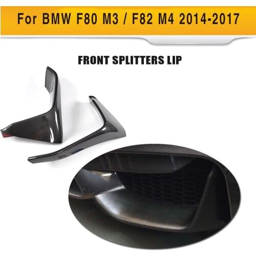 Carbon Fiber Car Front Lip Splitter Rear Splitters Fog Lamp Trim for BMW F80 M3 Sedan 4Door F82 M4 Coupe 2Door 2014-2017
