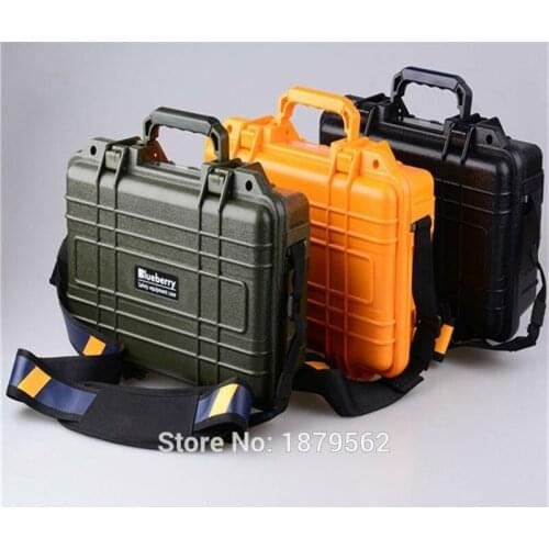 [3 colors] 341*249*130mm IP68 waterproof sealed cases abs plastic tool box plastic anti tank shock box instrument case