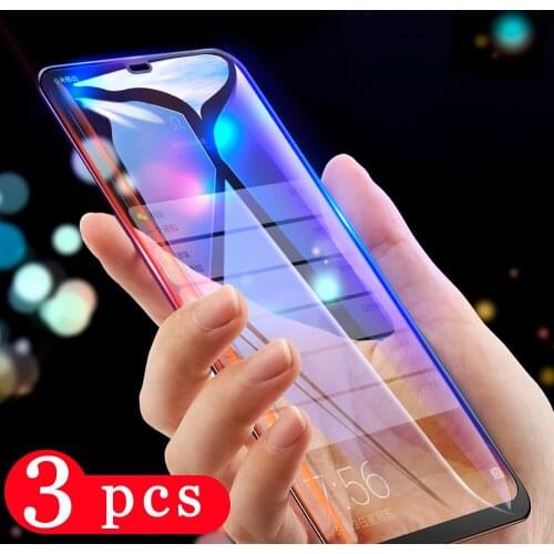 3Pcs tempered glass for xiaomi mi 8 lite pro 8 se 6x mi play pocophone f1 phone screen protector on the glass protective film