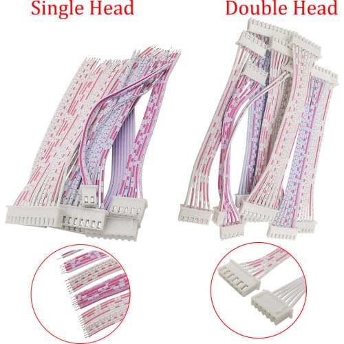 10Pcs XH2.54 Female Plug Wire Connector Terminal JST Wire 2.54mm 2/3/4/5/6/7/8/9/10/11/12Pin Single/Double Head 26AWG 10/20/30CM