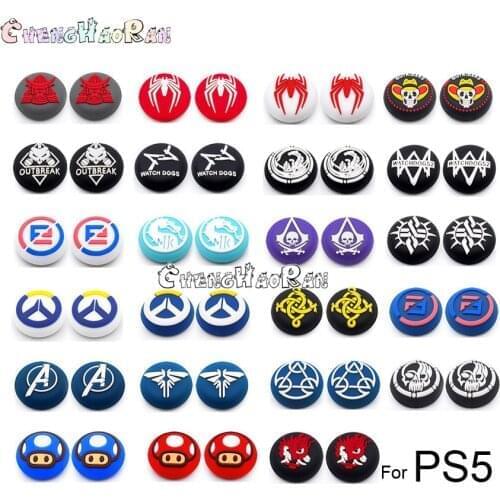 2pcs Best selling A-X 24colors Soft Silicone Controller thumb grip caps cover for PS5 PS4 PS3 Xbox one 360 NS Switch Pro Handle