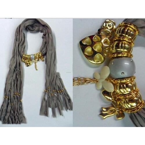 2018 Golden accessories pendant scarves New Hot womens fashion neckcace shawls scarves SS346 20pieces/lot