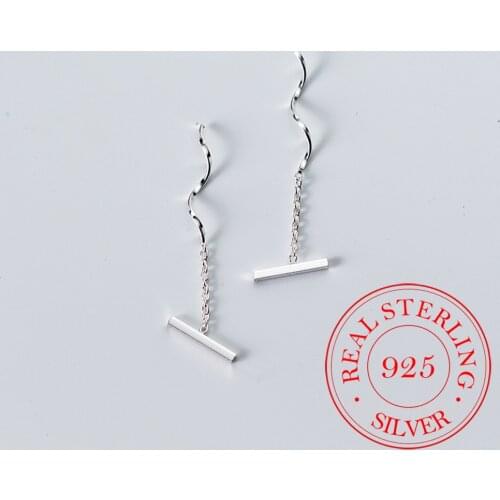 2021 New 925 Sterling Silver Tassel Drop Earrings For Women Girl Prevent Allergy Engagement Accessories pendientes