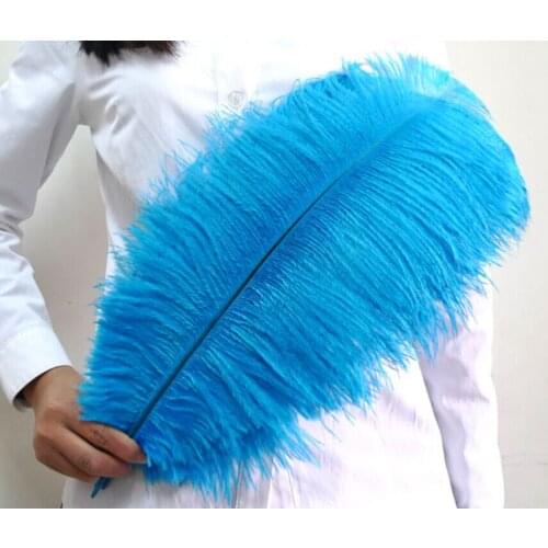 40 pc quality light blue ostrich feathers, 16-18 inches / 40-45 cm, DIY wedding decorations