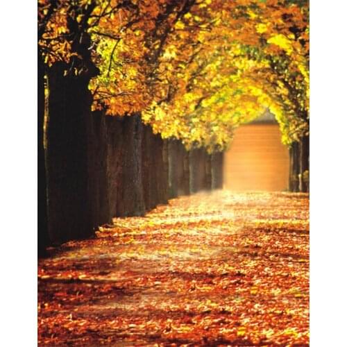 5x7ft Autumn Fall Tree Yellow Leaves Photography Backdrops Photo Props Studio Background