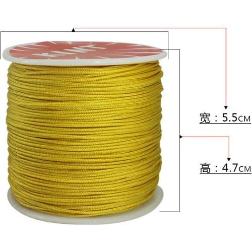 6pcs/lot 0.8mm 45m Colorful Jade Necklace Braided Rope DIY Chinese Knot Line Polyester Thread Crafts Sewing Threads
