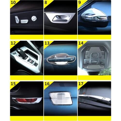 ABS Chrome Automotive interior dedicated Patch during control dashboard Full set decoration For Peugeot 5008 2017-2019