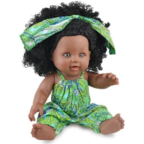 African Dolls Fashion Realistic lol Black Simulation Reborn Baby Doll Soft Silicone Vinyl 12inch 30cm Princess Baby Girl Kid Toy