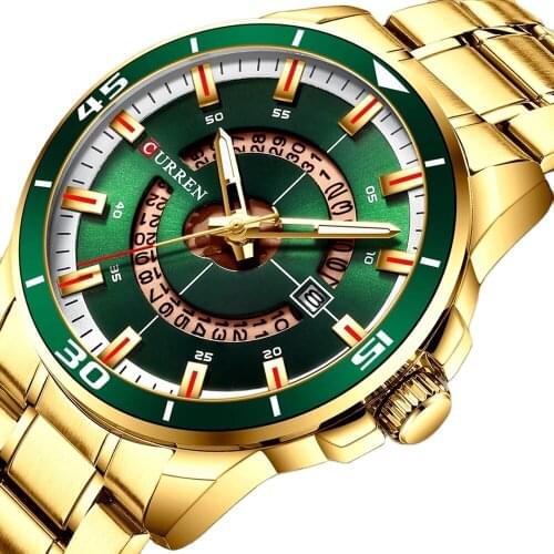 CURREN 8359 Sport Mens Watch Casual Military Business Waterproof Watches Clock Stainless Steel Quartz Man Wristwatches Relogio