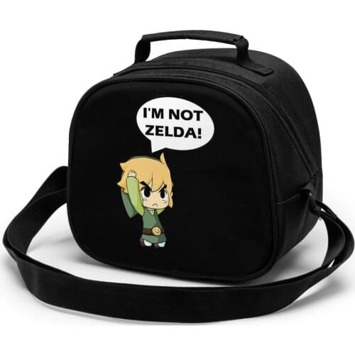 I'm Not Zelda Children Lunch Bag Lunch Bag Student Portable Insulated Office Lunch Box Picnic Bags Thermal Food Tote Handbag