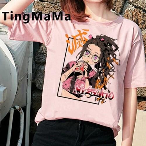 Japanese Anime Harajuku E-girls Punk clothes top tees female tumblr couple vintage t shirt graphic tees women