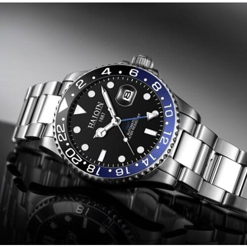 HAIQIN Fashion Men watch mechanical mens watches top brand luxury watch for men Automatic wristwatch men waterproof Montre homme
