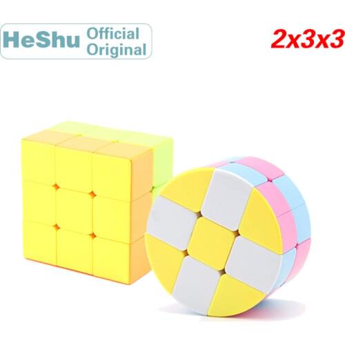 HeShu Square Cylinder 2x3x3 Magic Cube Neo Speed Twisty Puzzle Brain Teasers Challenging Educational Toys For Children