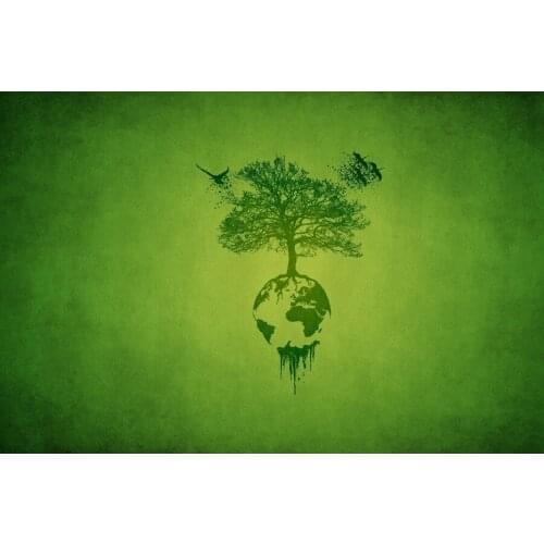 Trees artistic earth digital art ecosystem cloth silk art wall poster and prints