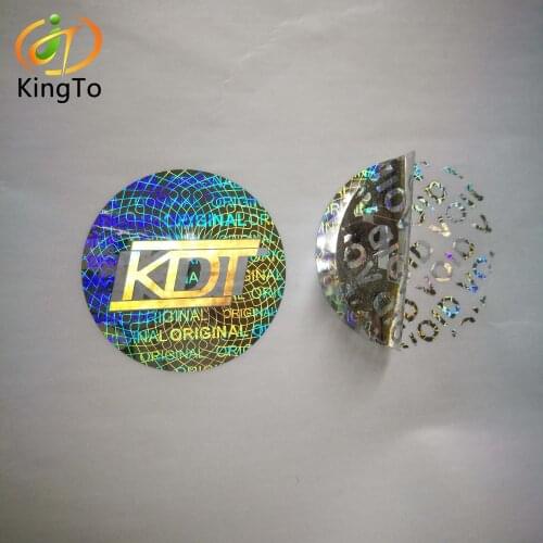 Custom high quality tamper evident 3d void hologram label sticker