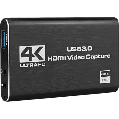 4K Video Capture Card with Loop Out USB3.0 to HDMI-compatible Recording Box Video Capture Device