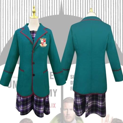 Cossky Umbrella Vanya Cosplay Costume Girl Academy School Uniform Dress